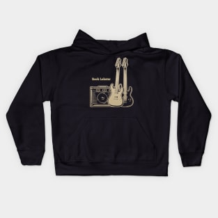 Rock Lobster Playing with Guitars Kids Hoodie